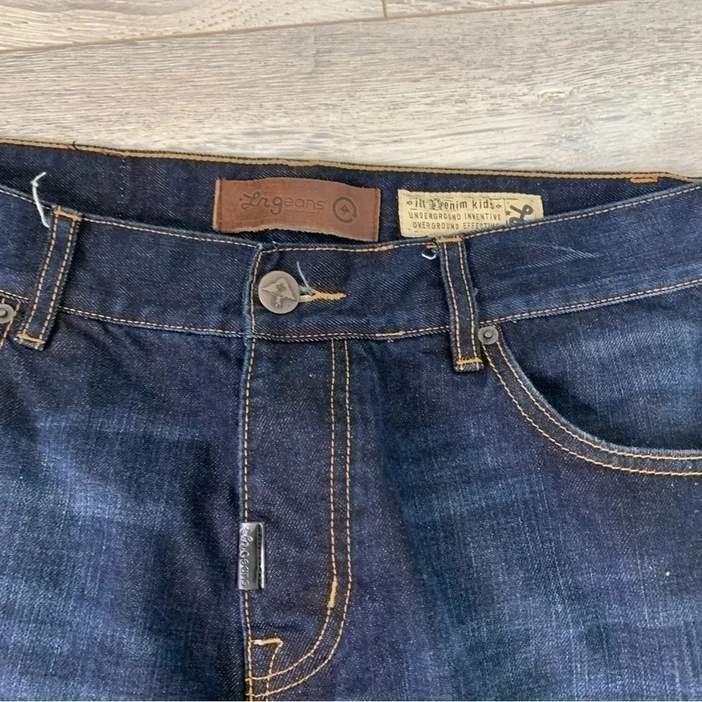 Like new Mens LRG Lifted Research Group dark wash jeans Sz 34